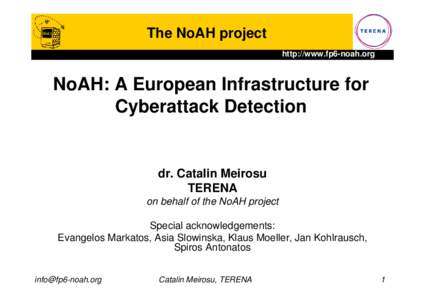NoAH:  A Network of Affined Honeypots:  Current State and Collaboration Opportunities