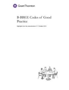 B-BBEE Codes of Good Practice Highlights from the amendments of 11 October 2013 Contents