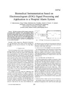 Proceedings of ICISIPBiomedical Instrumentation based on Electrooculogram (EOG) Signal Processing and Application to a Hospital Alarm System