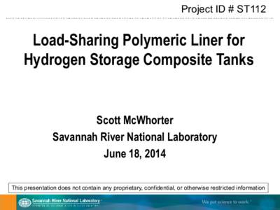 Load-Sharing Polymeric Liner for Hydrogen Storage Composite Tanks