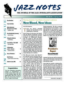 Jazz Notes  TM The Journal of the Jazz Journalists Association