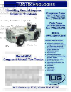 Providing Ground Support Solutions Worldwide Equipment Sales Tel: (Fax: (