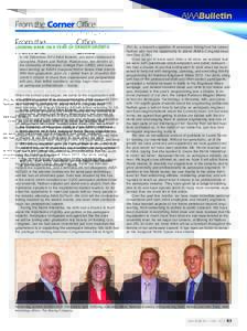LOOKING BACK ON A YEAR OF CAREER GROWTH In the December 2014 AIAA Bulletin, you were introduced to Samantha Waters and Nathan Wasserman, two seniors at the University of Maryland, College Park (UMD), who have been servin