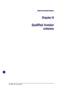 Collective Investment Schemes  Chapter 8 Qualified investor schemes
