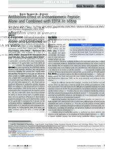 Antibiofilm Effect of D-enantiomeric Peptide Alone and Combined with EDTA In&nbsp;Vitro
