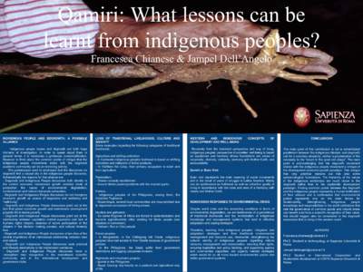 Qamiri: What lessons can be learnt from indigenous peoples? Francesca Chianese & Jampel Dell’Angelo INDIGENOUS PEOPLE AND DEGROWTH, A POSSIBLE ALLIANCE