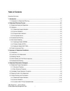 Table of Contents Executive Summary 1. Introduction .......................................................................................................................................... [removed]Introduction to Water