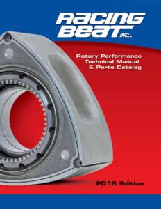 2016 Edition  ® From its inception in 1971, Racing Beat, Inc. has been involved in a variety of racing, engine, and project car programs.