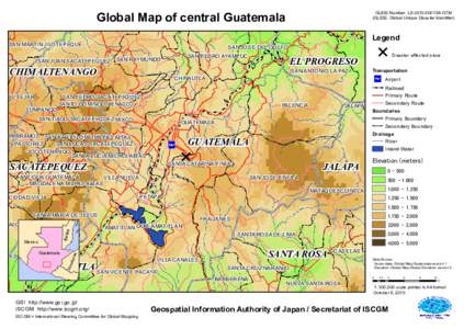 Global Map of central Guatemala SAN JOSE DEL GOLFO SAN JUAN SACATEPEQUEZ  CHIMALTENANGO