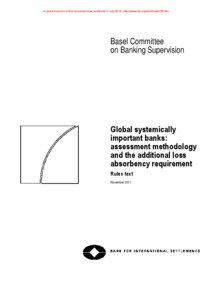 Global systemically important banks: assessment methodology and the additional loss absorbency requirement - Rules text