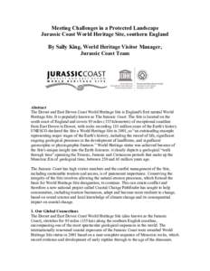 Microsoft Word - Sally King.Jurassic Coast World Heritage Site.doc