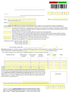 Print Form  COBRA Continuation Form HR)