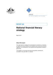 National financial literacy strategy