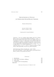 151  Documenta Math. Decompositions of Motives of Generalized Severi-Brauer Varieties