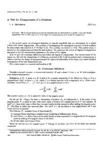 Mathemataeal Notes, Vol. 58, No. 6, 1995  A Test for Compactness