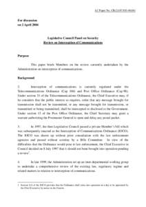 LC Paper No. CB[removed])  For discussion on 2 April[removed]Legislative Council Panel on Security