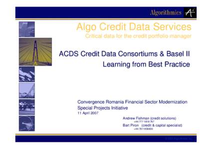 Basel II / Algorithms / Algorithmics Inc. / Fitch Ratings / Algorithmics / Citigroup / Probability of default