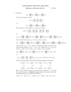 Analysis III/IV (Math 3011, MathSolutions to Exercise SheetNote that
