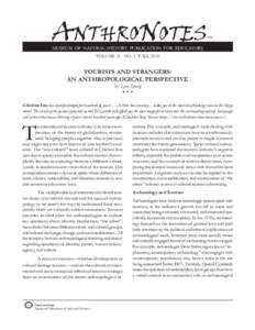 ANTHRONOTES  ™ MUSEUM OF NATURAL HISTORY PUBLICATION FOR EDUCATORS VOLUME 31 NO. 2 FALL 2010