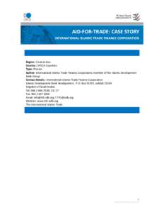          AID‐FOR‐TRADE: CASE STORY