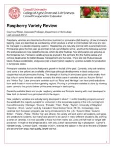 Microsoft Word - Rasberry cultivar review 2012