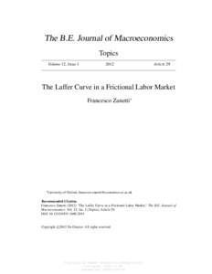 The Laffer Curve in a Frictional Labor Market