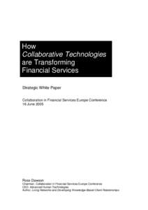 Microsoft Word - Collaboration in Financial Services - White Paper 2005.doc