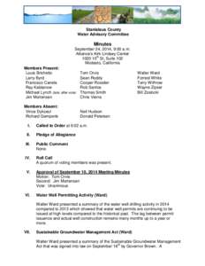Water Advisory Committee minutes[removed]