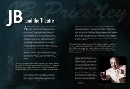 JB Priestley JB and the Theatre A