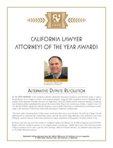 CALIFORNIA LAWYER ATTORNEYS OF THE YEAR AWARDS