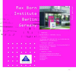 Full partner  Max Born Institute Berlin Germany