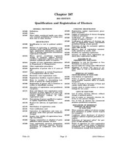 Chapter[removed]EDITION Qualification and Registration of Electors[removed]