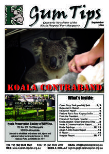 GumTips Quarterly Newsletter of the Koala Hospital Port Macquarie September 2009