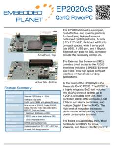 EMBEDDED PLANET EP2020xS QorIQ PowerPC