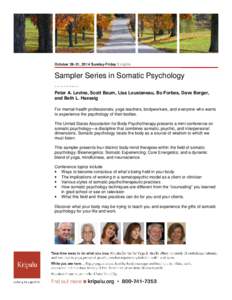 Somatic Conference flyer oct 2014