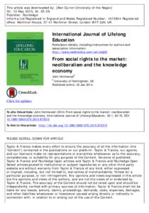 This article was downloaded by: [Ben Gurion University of the Negev] On: 13 May 2015, At: 05:26 Publisher: Routledge Informa Ltd Registered in England and Wales Registered Number: Registered office: Mortimer Hous