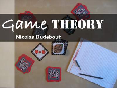 What is game theory? How do we study it? Where is research headed? What?