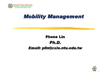 Wireless / Handover / IS-95 / Mobility management / Roaming / IS-41 / Technology / Mobile technology / Radio resource management