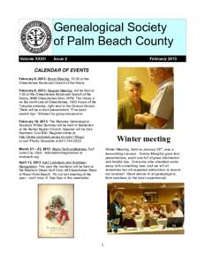 Genealogical Society of Palm Beach County Volume XXXII Issue 2