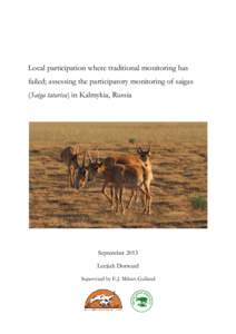 Saiga Antelope / Environment / Participation / Saiga Conservation Alliance / Zoology / Biology