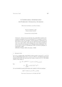 927  Documenta Math. A Combinatorial Interpretation for Schreyer’s Tetragonal Invariants