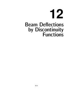 12  Beam Deﬂections