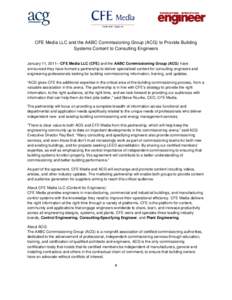 CFE Media LLC and National Environmental Balancing Bureau Partner to Provide Building Systems Content to Consulting Engineers