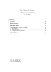 The LWA-1 S60 System S. Ellingson∗, Q. Liu†, and J. Craig‡ Dec 12, 2010 Contents 1 Introduction