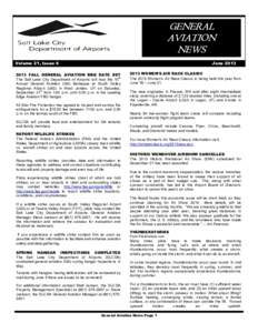 GENERAL AVIATION NEWS Volume 21, Issue 6  June 2013