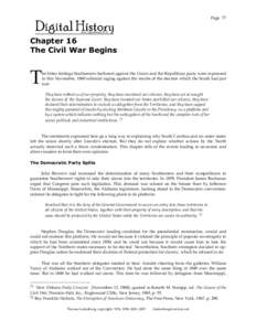 Page 77  Chapter 16 The Civil War Begins  T