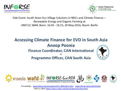 Accessing Climate Finance for EVD in South Asia