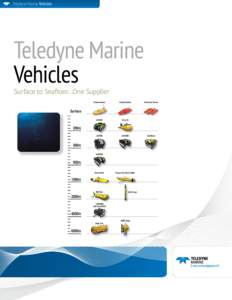 Teledyne Marine Vehicles  Teledyne Marine Vehicles Surface to Seafloor...One Supplier