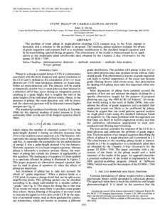 THE ASTROPHYSICAL JOURNAL, 562 : 575È582, 2001 November[removed]The American Astronomical Society. All rights reserved. Printed in U.S.A. EVENT PILEUP IN CHARGE-COUPLED DEVICES JOHN E. DAVIS Center for Space Research