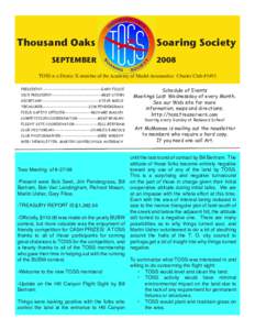 Thousand Oaks SEPTEMBER Soaring Society 2008